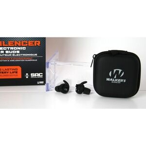 Walker's Silencer Electronic Ear Buds Black Sound Activated Compression GWP-SLCR